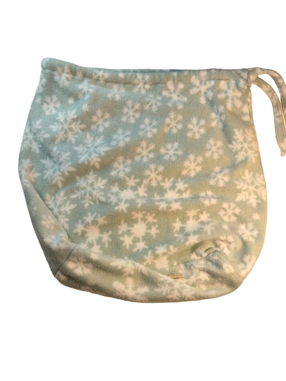Cudl Duds Fleece Snowflake Drawstring Bag